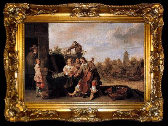 framed  David Teniers the Younger The Painter and His Family, ta009-2